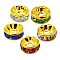 Brass Rhinestone Spacer Beads, Grade A, Straight Flange, Golden Metal Color, Rondelle, Mixed Color, 7x3.2mm, Hole: 1.2mm