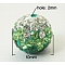 Mideast Rhinestone Beads, with Polymer Clay, Round Pave Disco Ball Beads, Lime, Size: about 10mm in diameter, hole: 2mm, rhinestone: PP13(1.9~2mm).