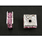 Brass Rhinestone Spacer Beads, Grade A, Square, Nickel Free, Silver, Light Rose, 5x5x2.5mm, Hole: 1mm