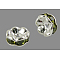 Brass Grade A Rhinestone Spacer Beads, Wavy Edge, Rondelle, Nickel Free, Silver, Peridot, 12x4mm, Hole: 2.5mm
