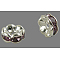 Brass Grade A Rhinestone Spacer Beads, Wavy Edge, Rondelle, Nickel Free, Silver, Light Amethyst, 12x4mm, Hole: 2.5mm