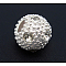 Alloy Rhinestone Beads, Round, Silver Color Plated, about 9mm long, 11mm wide, hole: 3mm
