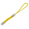 Cord Loop with Alloy Findings and Nylon Cord, Gold, about 4mm wide, 7~7.5cm long, hole: 2mm