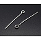 Sterling Silver Eye Pin, Silver, 35x0.5mm