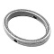 Tibetan Style Beads, Lead Free and Cadmium Free, Oval, Antique Silver, 19x14.5x3mm, Hole: 1mm