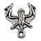 Halloween Jewelry Tibetan Style Alloy Pendants, Lead Free & Cadmium Free, Bat, Antique Silver, 18x16x3mm, Hole: 2mm