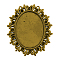 Tibetan Style Cabochon Settings  for Cabochon & Rhinestone, Lead Free & Nickel Free & Cadmium Free, Antique Golden, 56x49x2mm, Hole: 1mm, Tray: 40x30mm&3mm