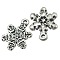 Tibetan Style Alloy Pendants, Lead Free, Nickel Free and Cadmium Free, Antique Silver, Snowflake, Christmas, 22x16x2mm, Hole: 1.5mm, about 670pcs/1000g