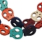 Synthetic Magnesite Beads Strands, Halloween, Skull, Dyed, Mixed Color, Size: about 20mm wide, 21mm long, 4mm thick, hole: 1mm, 20pcs/strand, 15.5 inch, 20strands/1000g