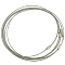 Steel Wire Bracelet Making, with Alloy Clasp, Silver, 72mm