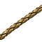 PU Leather Cord, Gold, 3mm, about 100yard/bundle(300 feet/bundle)