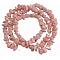 Natural White Jade Beads Strands, Dyed, Chip, Pink, about 8~18mm wide, hole: 1.5mm, about 80~81cm