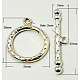 Застежки тоггл в тибетском стиле  ZX-RLF1408Y-NF-1