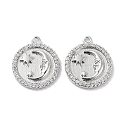 Латунные микропаве прозрачные подвески с фианитом KK-F871-30P
