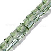 Прозрачные стеклянные бусины гальваническим пряди EGLA-H107-02A-PL04