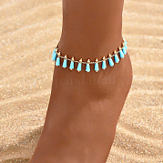 Bohemian Blue Turquoise Beach Anklet for Women Summer Vacation Fashion Accessories LQ2874