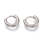 Серьги-кольца Huggie Hoop из нержавеющей стали 201 EJEW-O095-05-18