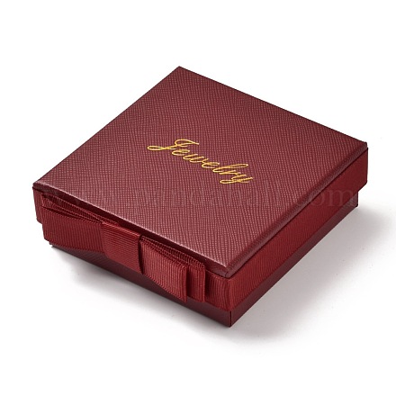 Квадрат и слово ювелирные изделия картонные шкатулки CBOX-C015-01C-01-1