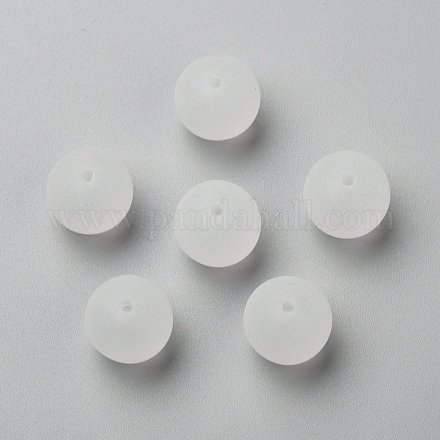 Прозрачные акриловый шар бисером FACR-R021-14mm-16-1