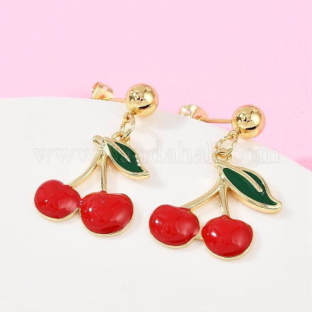 Серьги-гвоздики из латуни EJEW-Q045-05G-1