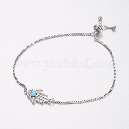 Регулируемые латунные браслеты Боло BJEW-G593-03P-C-1