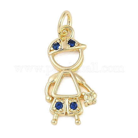 Подвеска из латуни с микропаве из кубического циркония KK-H509-34G-01-1