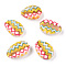 Printed Cowrie Shell Beads, No Hole/Undrilled, Wave, 18.5~22x13~14.5x6~7.5mm