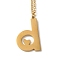 304 Stainless Steel Pendant Necklaces, Letter, Letter D, 15.75 inch(40cm), Pendant: 23.5x14.5x1.5mm