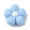 Silicone Beads, Flower, Light Sky Blue, 26x27x10mm, Hole: 2mm