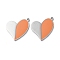 304 Stainless Steel Pendants, with Enamel, Heart Charm, Stainless Steel Color, 19.5x22x1.5mm, Hole: 1.6mm