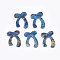Cellulose Acetate(Resin) Pendants, Bowknot, Dodger Blue, 29.5x22x2.5mm, Hole: 1.2mm