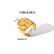 Geometric Stainless Steel Open Cuff Rings with Irregular High-end Feel, Real 18K Gold Plated, Inner Diameter: 17mm