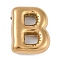 Ion Plating(IP) 304 Stainless Steel Pendants, Real 18K Gold Plated, Letter B, 18.5x14.5x5mm, Hole: 2.5mm