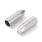 Non-Tarnish 304 Stainless Steel Cord Ends, Bullet, Stainless Steel Color, 7.5x2.5mm, Hole: 2mm