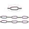 Ion Plating(IP) 304 Stainless Steel Paperclip Chains, Soldered, with Spool, Rainbow Color, 4.8x2.5x0.5mm, about 32.8 Feet(10m)/roll