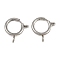 304 Stainless Steel Spring Ring Clasps, Stainless Steel Color, 19x14x2.5mm, Hole: 3mm