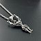 Stylish Unisex Stainless Steel Muscle Men Pendant Necklaces, Antique Silver