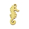 201 Stainless Steel Pendants, Laser Cut, Sea Animal Charm, Golden, Sea Horse, 18.5x8x1mm, Hole: 1.5mm