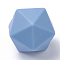Food Grade Eco-Friendly Silicone Focal Beads, Icosahedron, Cornflower Blue, 16.5x16.5x16.5mm, Hole: 2mm
