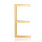 201 Stainless Steel Links connectors, Letter, Golden, Letter.E, 37x18x1mm, Hole: 1mm