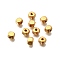 Spray Painted Wooden Beads, Square, Gold, 6x6x6mm, Hole: 1.6~2mm