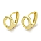 Oval Brass Hoop Earrings, Real 18K Gold Plated, 13x9.5mm