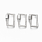 Brass Screw Carabiner Lock Charms, for Necklaces Making, Cadmium Free & Lead Free, Quick Links, Rectangle, Platinum, 20x13.5x2mm, Screw: 6x5.5mm