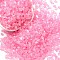 Luminous Crushed Glass Craft, Irregular Glass Chips, for DIY Vase Filler Garden Decoration, Hot Pink, 4.5~11.5x1.5~3x2.5mm