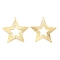 Rack Plating Brass Filigree Pendants, Cadmium Free & Lead Free, Star Charm, Real 24K Gold Plated, 35x35x1mm, Hole: 1.4mm
