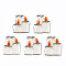 Epoxy Resin Pendants, Candle, WhiteSmoke, 31x26x2mm, Hole: 1.6mm