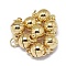 Rack Plating Brass Magnetic Clasps, N45 Grade Strong Magnet, with Soldered Jump Rings, Long-Lasting Plated, Round, Light Gold, 13x8mm, Hole: 3.5mm, Ring: 5x0.5mm