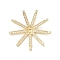 Brass Micro Pave Clear Cubic Zirconia Pendants, Cadmium Free & Nickel Free & Lead Free, Flower, Real 18K Gold Plated, 28x29x5.5mm, Hole: 9x4mm