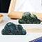 Natural Moss Agate Display Decorations, for Home Office Desk, Cloud, 20~30x35~55mm