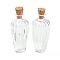 Glass Cork Bottles, Glass Empty Wishing Bottles, Food Play Scene Miniature Model, for DIY Craft Dollhouse Accessories, Clear, 1.8x4.3cm